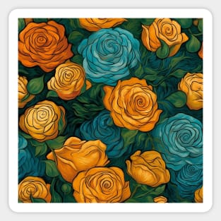 Van Gogh Roses Pattern 7 Sticker